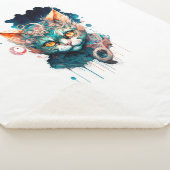Couverture Sherpa Chat aquarelle en style steampunk (3/4)