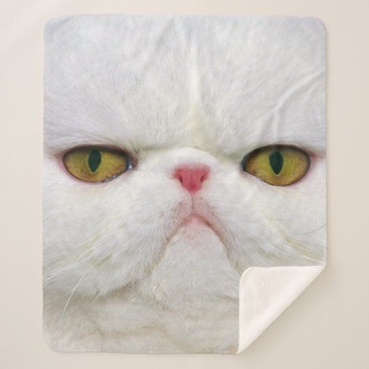 Couverture Sherpa Chat blanc (Devant)