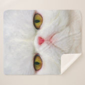 Couverture Sherpa Chat blanc (Devant (Horizontal))
