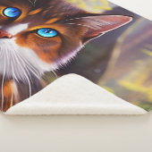 Couverture Sherpa Chat bleu à l'oeil dans les bois (3/4)