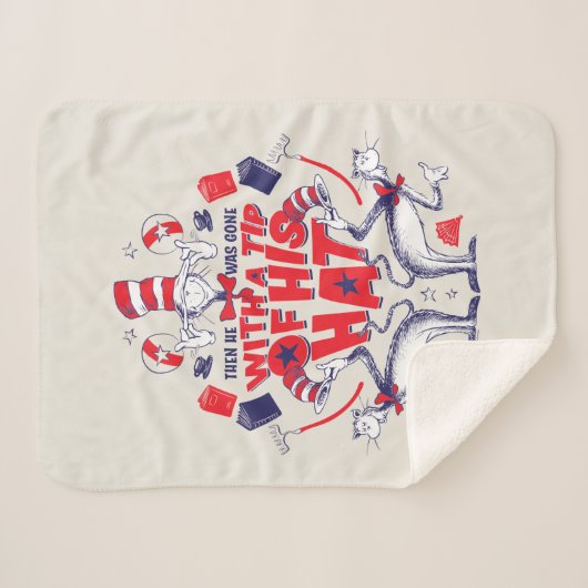 Couverture Sherpa Chat dans le Casquette| Il était parti avec un pou (Devant (Horizontal))