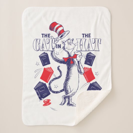 Couverture Sherpa Chat dans le Casquette | Lecture de livres (Devant)