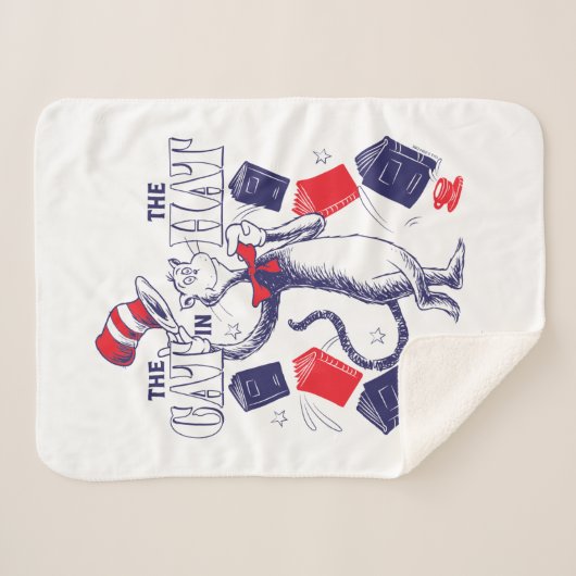 Couverture Sherpa Chat dans le Casquette | Lecture de livres (Devant (Horizontal))