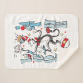 Couverture Sherpa Chat dans le Casquette | Regarde-moi (Devant (Horizontal))