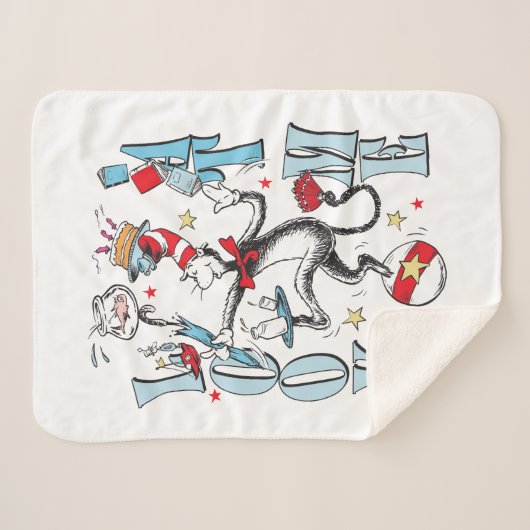 Couverture Sherpa Chat dans le Casquette | Regarde-moi (Devant (Horizontal))