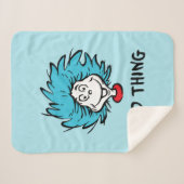 Couverture Sherpa Chat dans le Casquette | Une chose deux - papa (Devant (Horizontal))