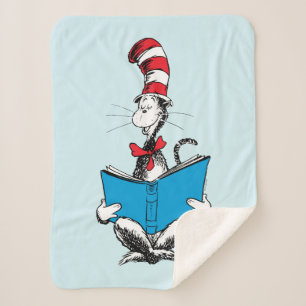Couverture Sherpa Chat dans le chapeau en lecture