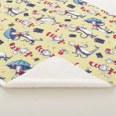 Couverture Sherpa Chat dans le Chapeau | Motif Jaune (3/4)