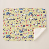 Couverture Sherpa Chat dans le Chapeau | Motif Jaune (Devant (Horizontal))