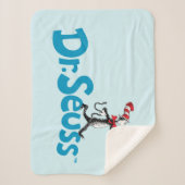 Couverture Sherpa Chat dans le logo Vintage Casquette (Devant)