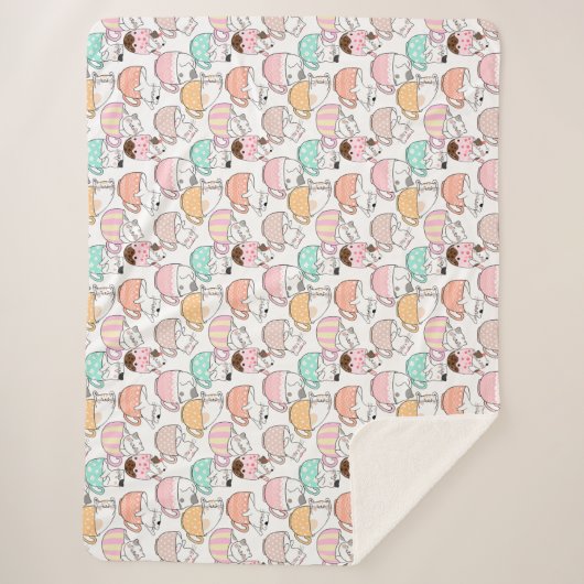 Couverture Sherpa Chat dans une tasse Design motif 01 w (Devant)