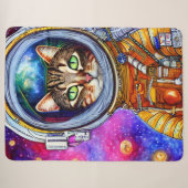 Couverture Sherpa Chat d'astronaute drôle (Devant (Horizontal))