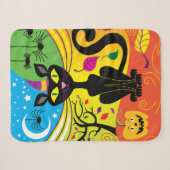 Couverture Sherpa Chat de brise effrayant (Devant (Horizontal))