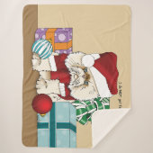 Couverture Sherpa Chat de Noël Perse (Devant)