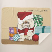 Couverture Sherpa Chat de Noël Perse (Devant (Horizontal))