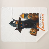 Couverture Sherpa Chat d'Halloween  (Devant (Horizontal))