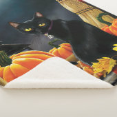 Couverture Sherpa Chat d'Halloween noir (3/4)