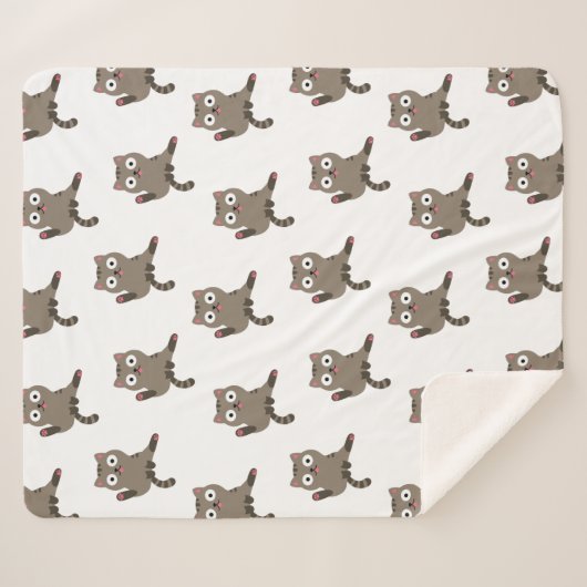 Couverture Sherpa Chat drôle (Devant (Horizontal))