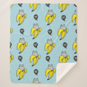 Couverture Sherpa Chat en banane (Devant)