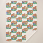 Couverture Sherpa Chat et cuvette de poisson (Devant)