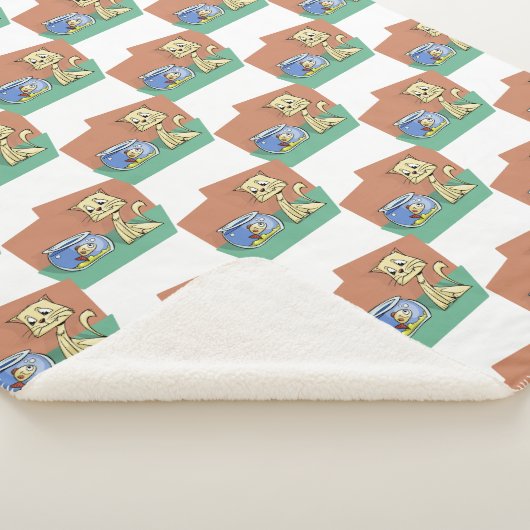 Couverture Sherpa Chat et cuvette de poisson (3/4)