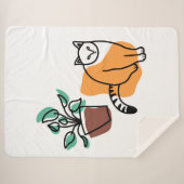 Couverture Sherpa Chat et le plante (Devant (Horizontal))