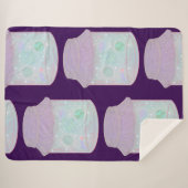 Couverture Sherpa Chat Galaxie dans un Pot | Art de Chat Kawaii de l (Devant (Horizontal))