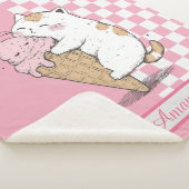 Couverture Sherpa Chat mignonne avec cône de crème glacée (3/4)