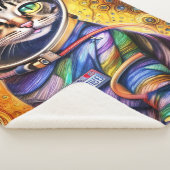 Couverture Sherpa Chat néon futuriste (3/4)