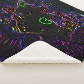 Couverture Sherpa Chat Neon Glow (3/4)