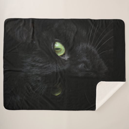 COUVERTURE SHERPA CHAT NOIR (Devant (Horizontal))