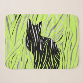 Couverture Sherpa Chat noir en herbe folle (Devant (Horizontal))