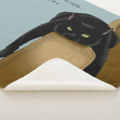 Couverture Sherpa Chat noir Funny Sassy Blue (3/4)
