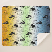 Couverture Sherpa Chat noir mystique et ensorcelant - Fierté AroAce (Devant (Horizontal))