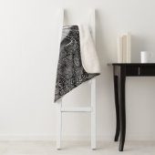 Couverture Sherpa Chat Orné Noir et Blanc Nom personnalisé (En situation)