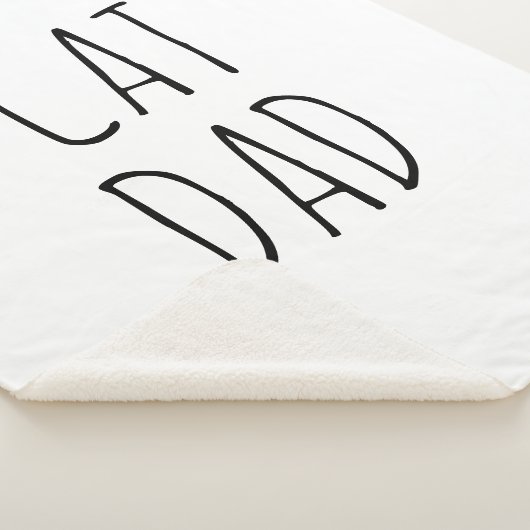 Couverture Sherpa "Chat Papa" Simple Farmhouse moderne (3/4)