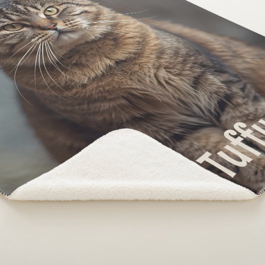 Couverture Sherpa Chat personnalisé Sherpa Blanket Animaux domestiqu (3/4)