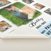 Couverture Sherpa Chat Photo personnalisée Collage de bordures fanée (3/4)