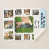 Couverture Sherpa Chat Photo personnalisée Collage de bordures fanée (Devant (Horizontal))