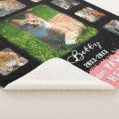 Couverture Sherpa Chat Photo personnalisée Collage de bordures fanée (3/4)