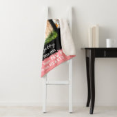 Couverture Sherpa Chat Photo personnalisée Collage de bordures fanée (En situation)