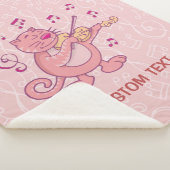 Couverture Sherpa Chat rose avec Violon (3/4)