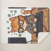 Couverture Sherpa Chat Royal (Devant (Horizontal))