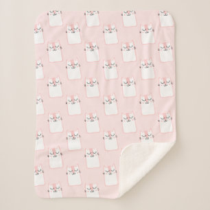 Couverture Sherpa Chat souriant