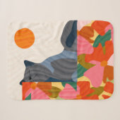 Couverture Sherpa Chat Sunny Garden (Devant (Horizontal))