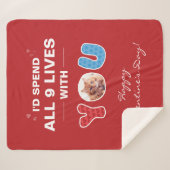 Couverture Sherpa Chat Valentines Day Animaux de compagnie Photo per (Devant (Horizontal))