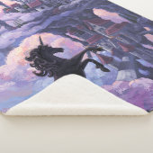 Couverture Sherpa Château de licorne peinture d'art (3/4)