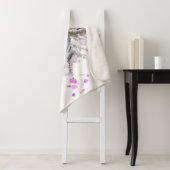 Couverture Sherpa Chaton mignon d'aquarelle (En situation)