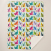 Couverture Sherpa Chats à la plage (Devant)