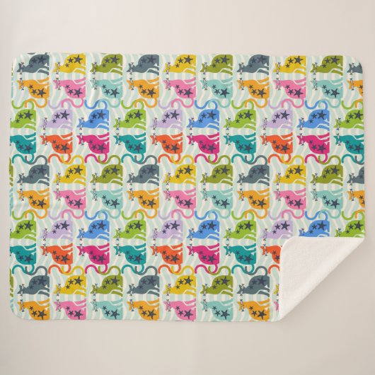 Couverture Sherpa Chats à la plage (Devant (Horizontal))